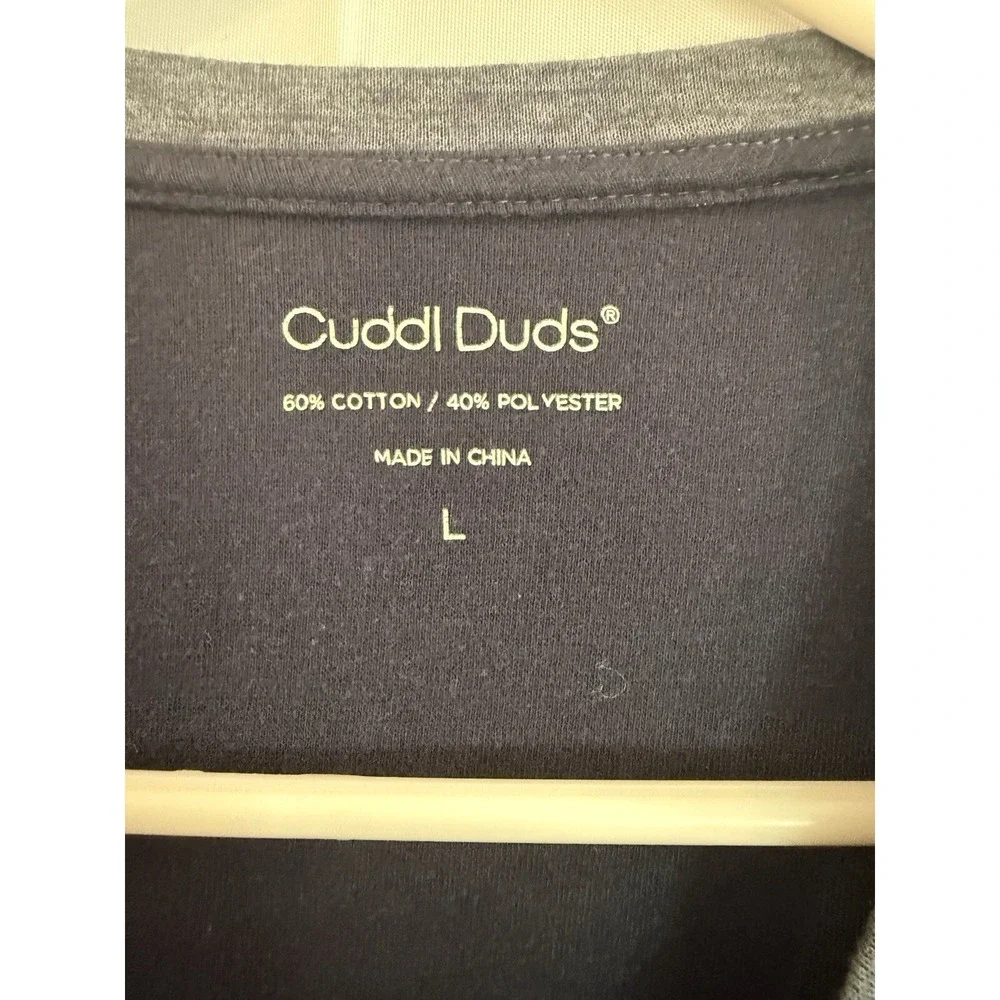 Cuddle Duds Fleece Sweatshirt Shirt Women's L Blue Super‎ Soft Pullover - Picture 2 of 3